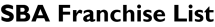 SBA Franchise List Logo